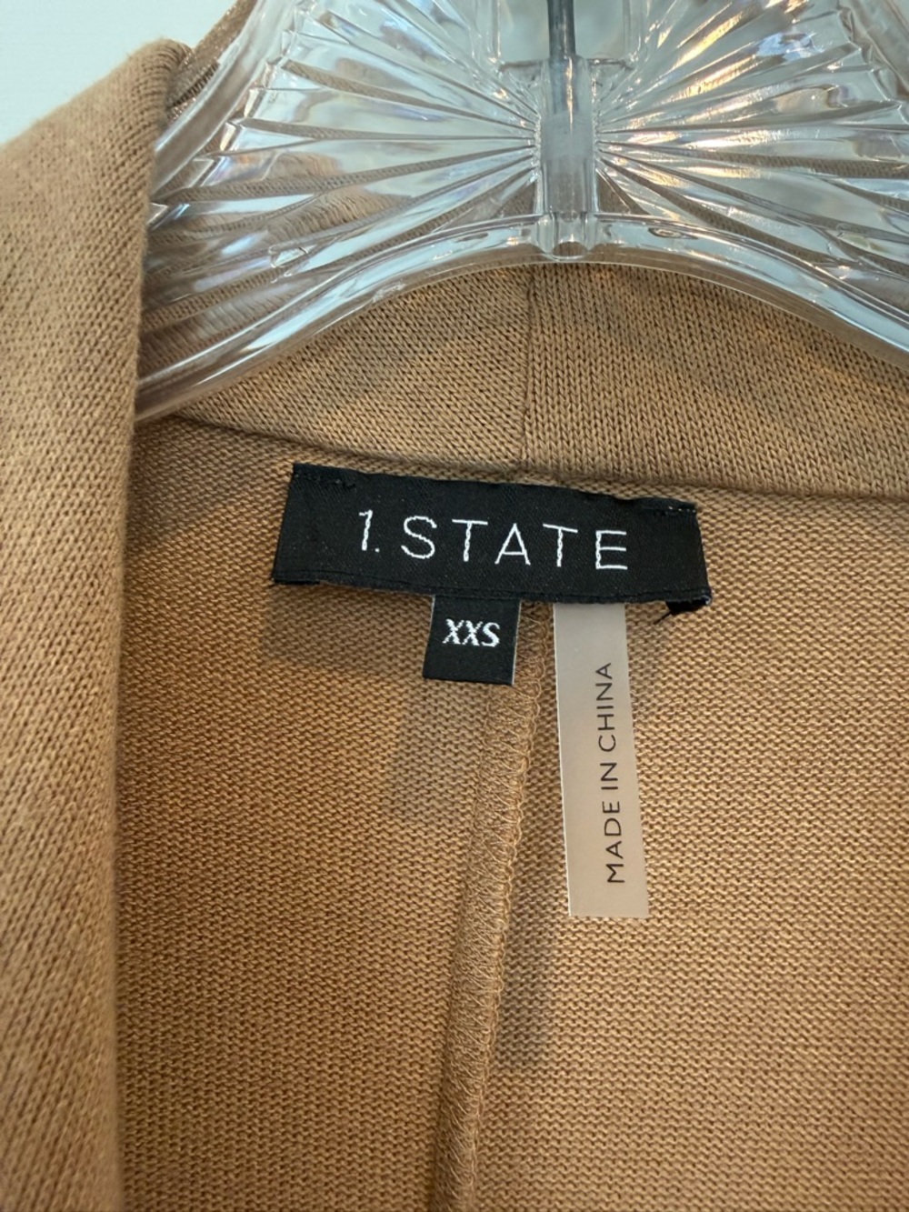 1. State Women's Camel V-Neck Sweater